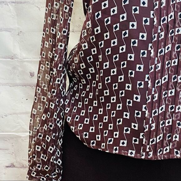 Diane von Furstenberg Pwerleman Blouse size 2 with silk tank top - Picture 5 of 13